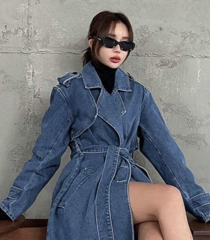 Trench-Coat en Denim